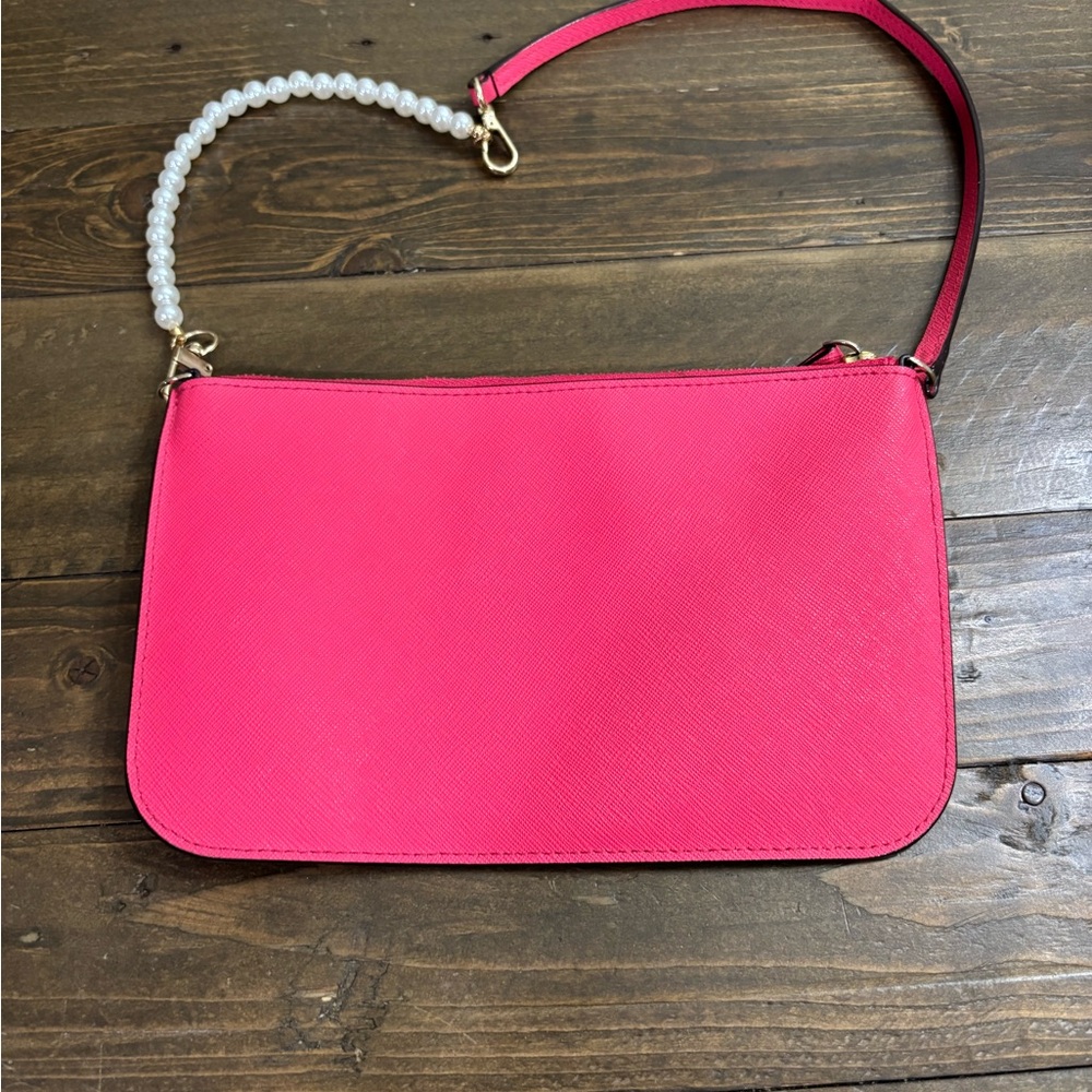 Kate Spade Leather Chilired Lolly Newberry Lane Clutch Wristlet in Hot Pink - Picture 2 of 5